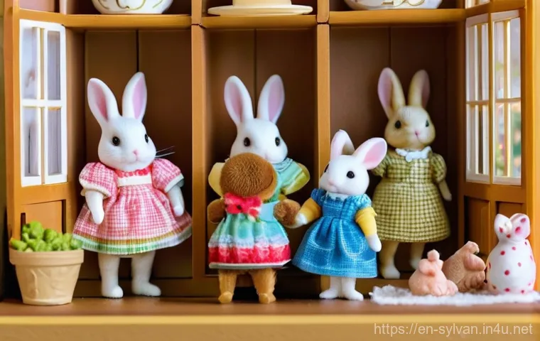 실바니안 가족 교환 및 리셀 팁 - **Prompt:** A cozy, well-lit scene featuring an adult collector, with a warm, joyful expression, car...