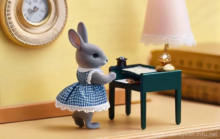 실바니안 가족 정식 라이센스 정보 - **Prompt:** A warm and inviting scene inside a meticulously furnished Sylvanian Families cottage. A ...